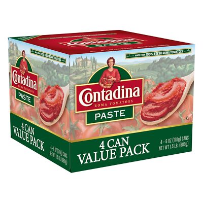 Tomato Paste, 4 Pack, 6 Oz Cans