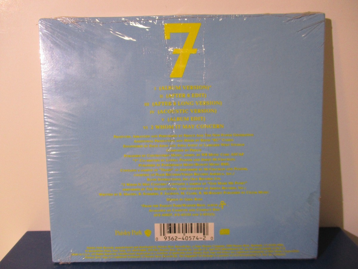 PRINCE - 7 - 6 Track Single - CD - MINT condition - E23-2126