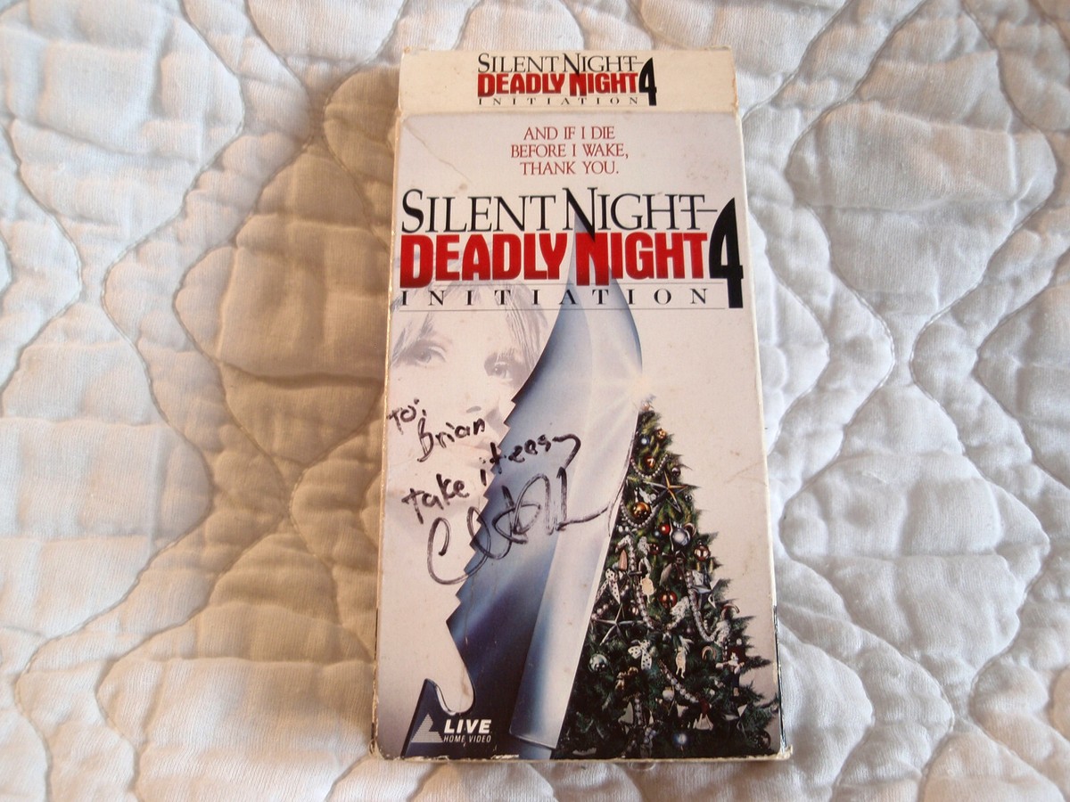 SILENT NIGHT DEADLY NIGHT 4 INITIATION VHS CHRISTMAS HORROR SIGNED