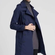 Universal Standard Derjon Navy Blue Trench Coat Size 2xl