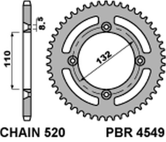 Pignon arrière 48 dents pour moto KTM 350 Freeride de 2012 à 2020