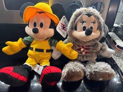 Disney Cruise Line Alaska Mickey AND Minnie 12  Plush DCL WONDER EXCLUSIVE
