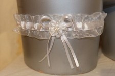 JULIMEX ~ BUENOS AIRES ~ Elegant Garter Organza Bridal Wedding White NEW