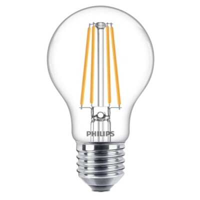 Philips GLS E27 LED Filament Leuchtmittel 7W (60W) warmweiß 2700K 806lm Klarglas