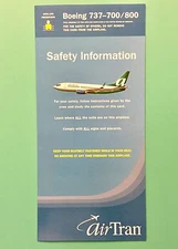 AIRTRAN AIRLINES SAFETY CARD-- 737--2008