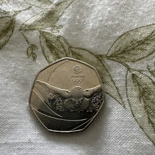 RARE 50 p 2016 Olympic Swimmer Team GB fifty pence coin