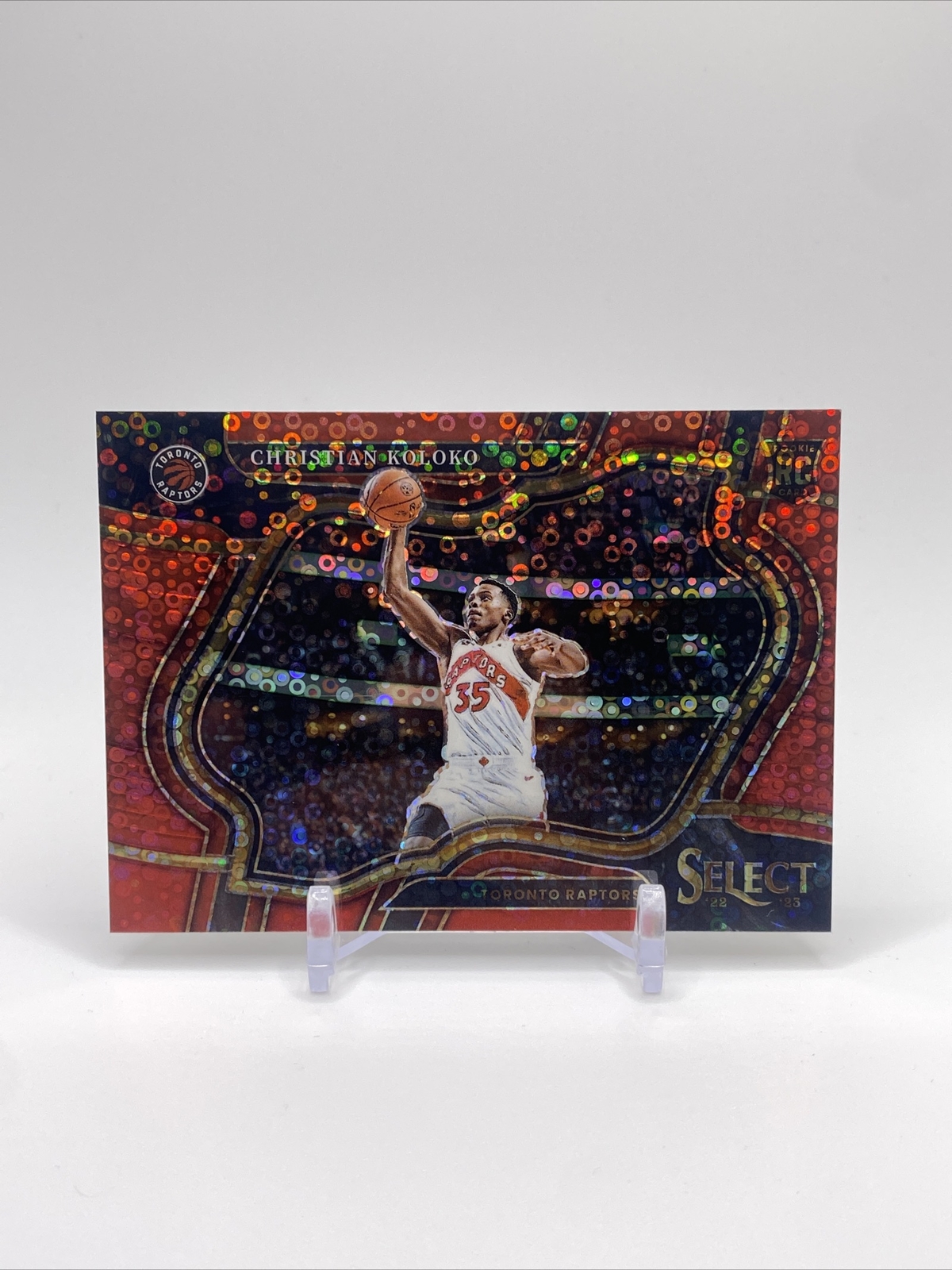 2022-23 Panini Select Christian Koloko Rookie Courtside Disco Red Prizm /49 #297