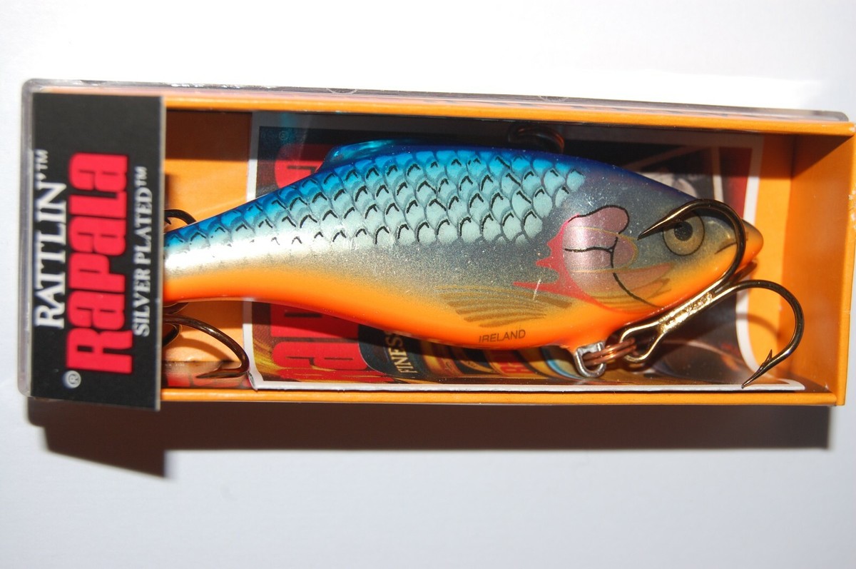 Leurre Rapala Rattlin RNR-08 – Crankbait Argent – Neuf, Logo Rapala