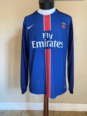 2015 David Luiz PSG Paris Saint-Germain Fly Emirates Long Sleeve