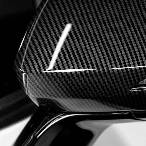 Pair Carbon Fibre Side Rearview Mirror Cover Caps Trim For Kia Sportage MK5 NQ5 - Picture 5 of 5