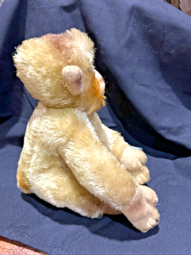 Vintage Steiff Mungo Mohair Monkey Stuffed Animal 1968 Toy Blue Mask - Picture 7 of 8