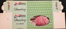 1970's Army & Air Force Exchange Service (AAFES) Quart Ice Cream Container. NOS!