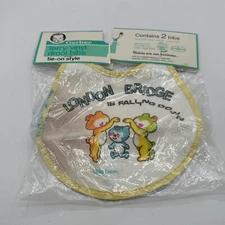 Vintage Gerber Baby Drool Bibs terry with vinyl backing London Bridge