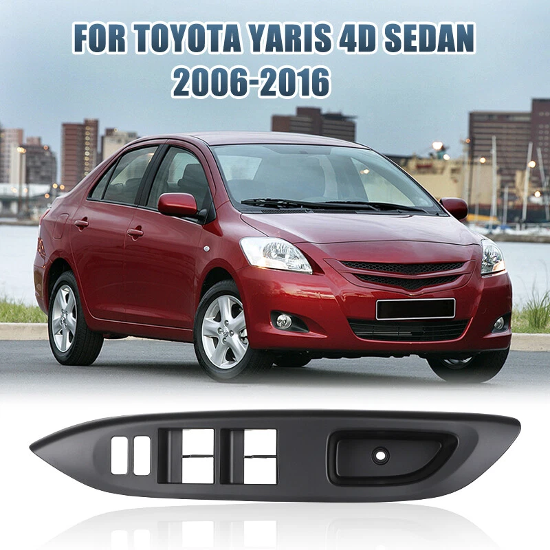 PASSENGER DRIVER MASTER POWER WINDOW SWITCH BEZEL FOR 2007-17 TOYOTA YARIS SEDAN - Image 3 of 4