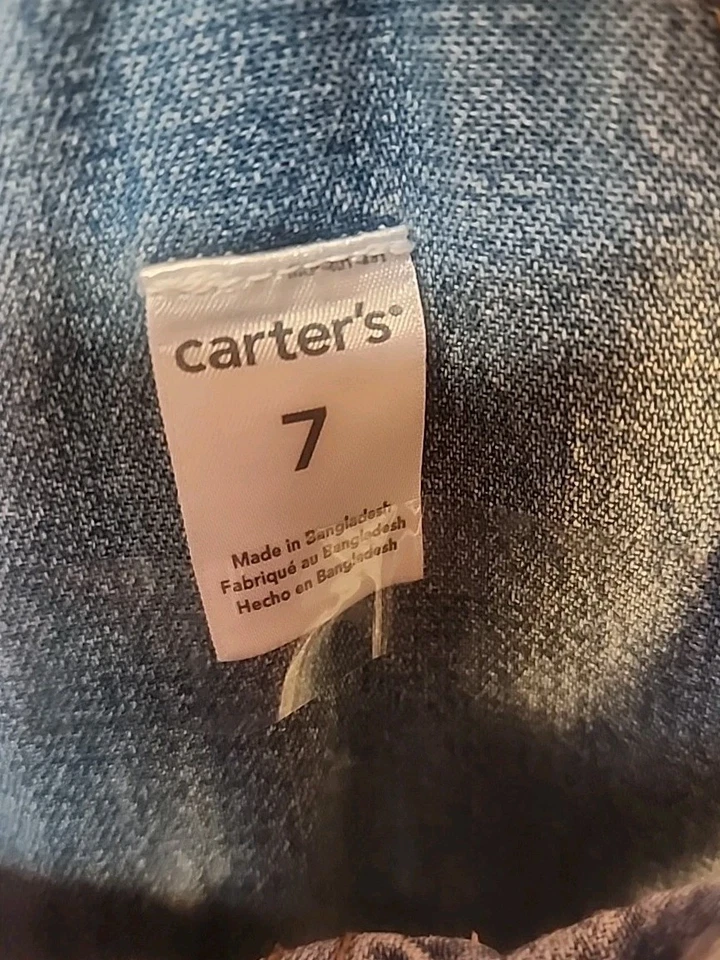 CARTERS 女孩牛仔浅色洗涤服 — 第 4/4 张图片