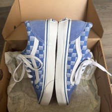 Vans Old Skool V Blue/White Kids Shoes Skate BMX Shoes Sneakers Youth Size 3.0