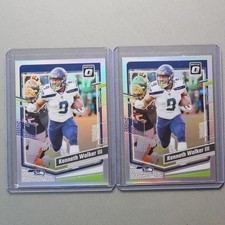 Kenneth Walker III - Lot of 4 cards - 2023 Donruss Holo, Prizm Green & Disco