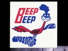 Road Runner Beep Beep - Original Vintage 1970s Racing Decalsticker