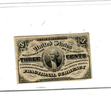 3 CENT (WASHINGTON FRACTIONAL) "LIGHT CURTAIN" 3 CENT RARE  UNCIRCULATED!!!!!!