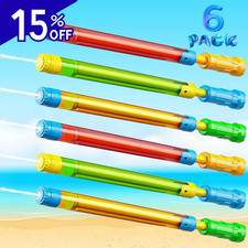 6 Pack Water Soaker Blaster Squirt Guns Kids Adults Pool Beach Summer Toys USA..