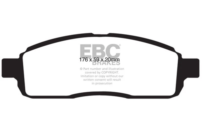 EBC DP61843 Greenstuff 6000 Series Disc Brake Pads for 2009 Ford F-150 4.6L/5.4L - Imagem 4 de 4