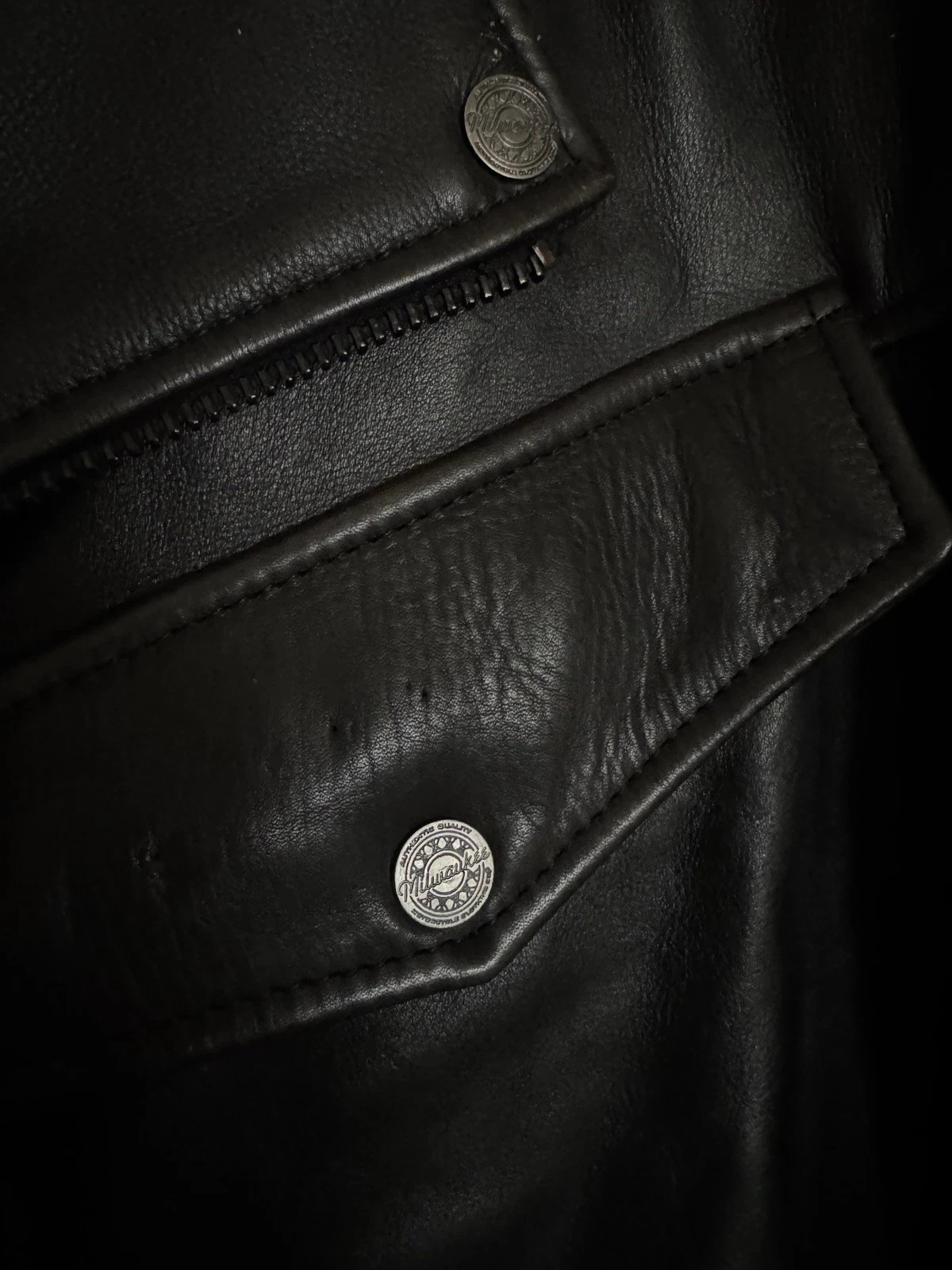 Milwaukee Leather Men’s Jacket (Premium Milled Cowhide)  Vintage Kutter, SOA image 6