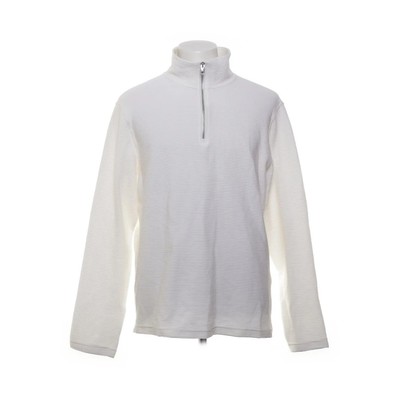 H&M, Fleecepullover, Größe: L, Weiß, Baumwolle/Polyester, Rippenstrick #VqF