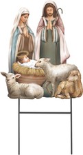 Briarwood Lane Away in a Manger Sculpted Metal Art 29x18