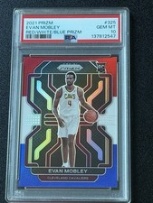 EVAN MOBLEY PSA 10 2021-22 PANINI PRIZM #325 RC RED WHITE AND BLUE 439