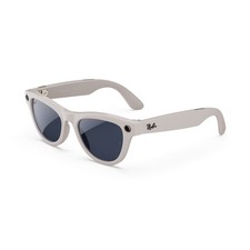 Refurbished Ray-ban Meta Skyler Gen 1 Shiny Chalky Gray Clear To Sapphire