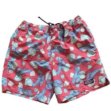 Vineyard Vines Lobster Shell Swim Trunks Mens L Pink Blue Beach Shorts Coatal