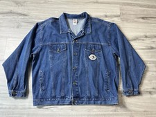 Disney Store Embroidered Denim Jacket Mickey Mouse Oversized XL Vintage