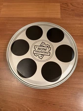 Now Showing Film Tin Container Round Empty Metal Storage Container Movie Theme