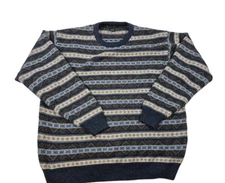 Vintage Geoffrey Beene Classics Acrylic Sweater Mens XXL Geometric Pullover