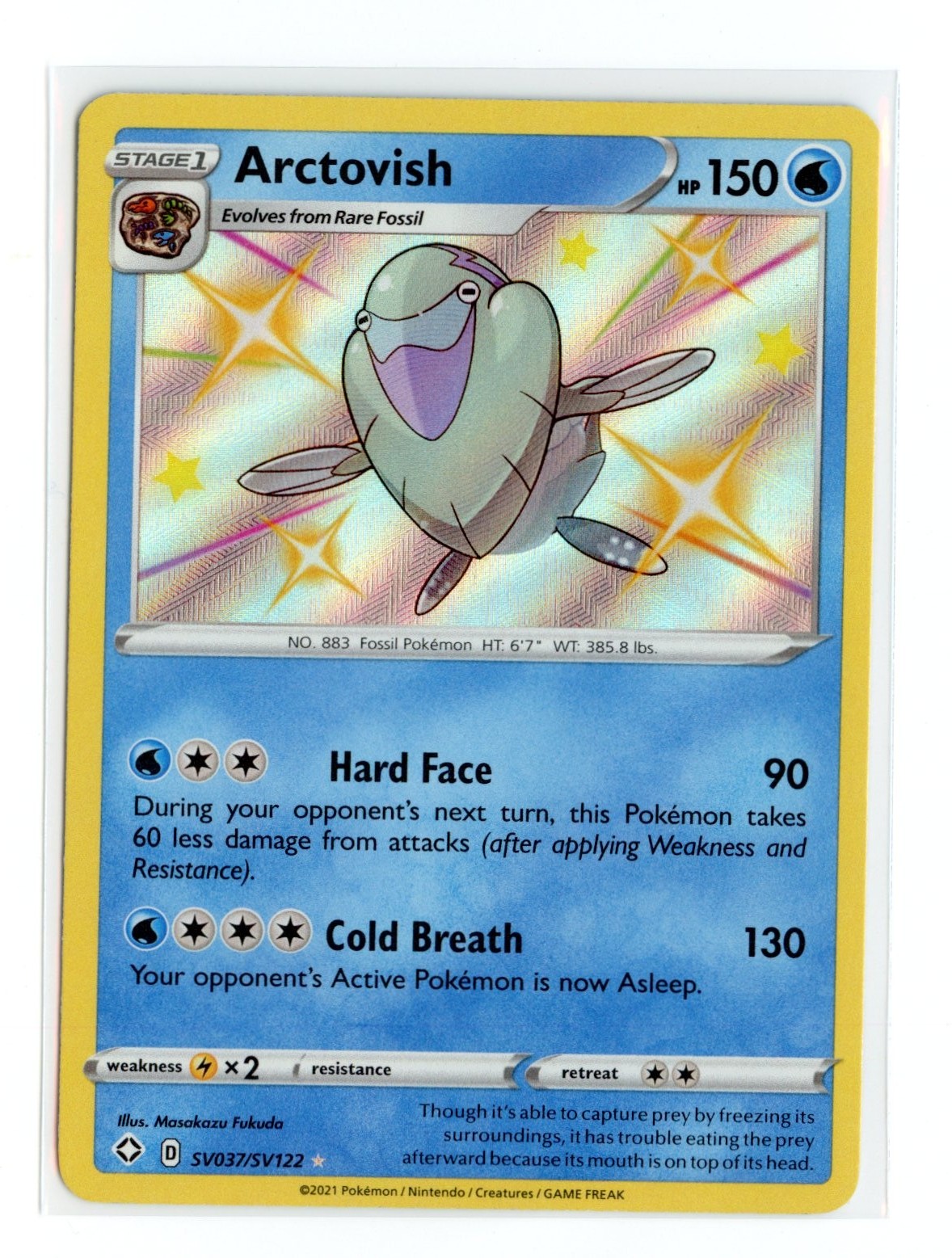 Arctovish SV037/SV122 Shiny Holo Rare Holo Shining Fates: Shiny Vault Pokemon NM