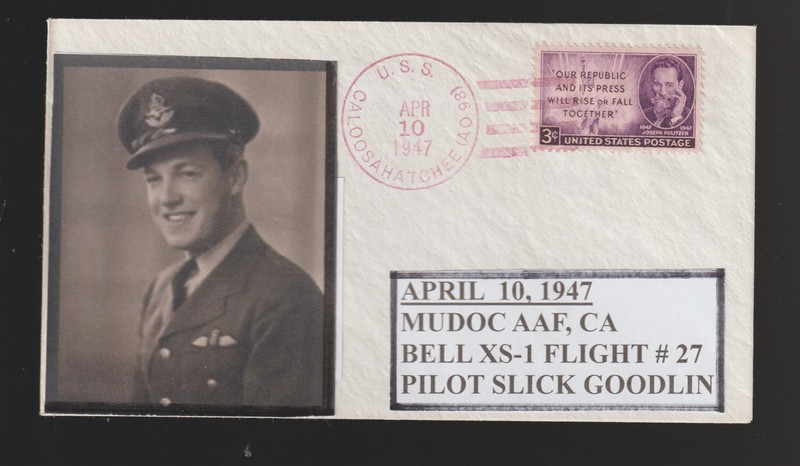 BELL XS-1 FLIGHT # 27 -APR 10, 1947 MUROC AAF. PILOT CHALMERS "SLICK" GOODLIN