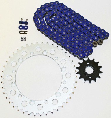 Chain & Sprocket set for Kawasaki 250 KLX250 SF 2009 2010 Blue O Ring 13/39 110L