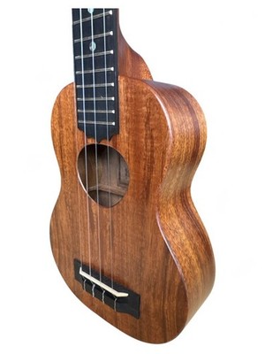 KoAloha Long Neck Soprano, Hawaii Made, Koa Wood. Satin Finish, Factory Special