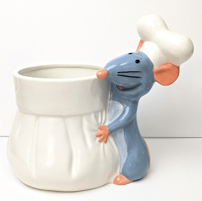 Ratatouille Remy Ceramic Utensil Holder Chef Hat Disney Store Pixar