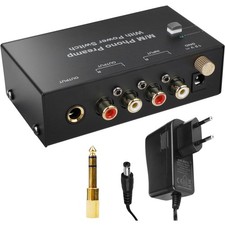Eleganter Phono Preamp für Plattenspieler mit Rauschunterdrückung, Schwarz