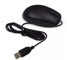 DELL MS111 KW2YH Optical USB Wired Scroll Mouse 3 Button Matte Black