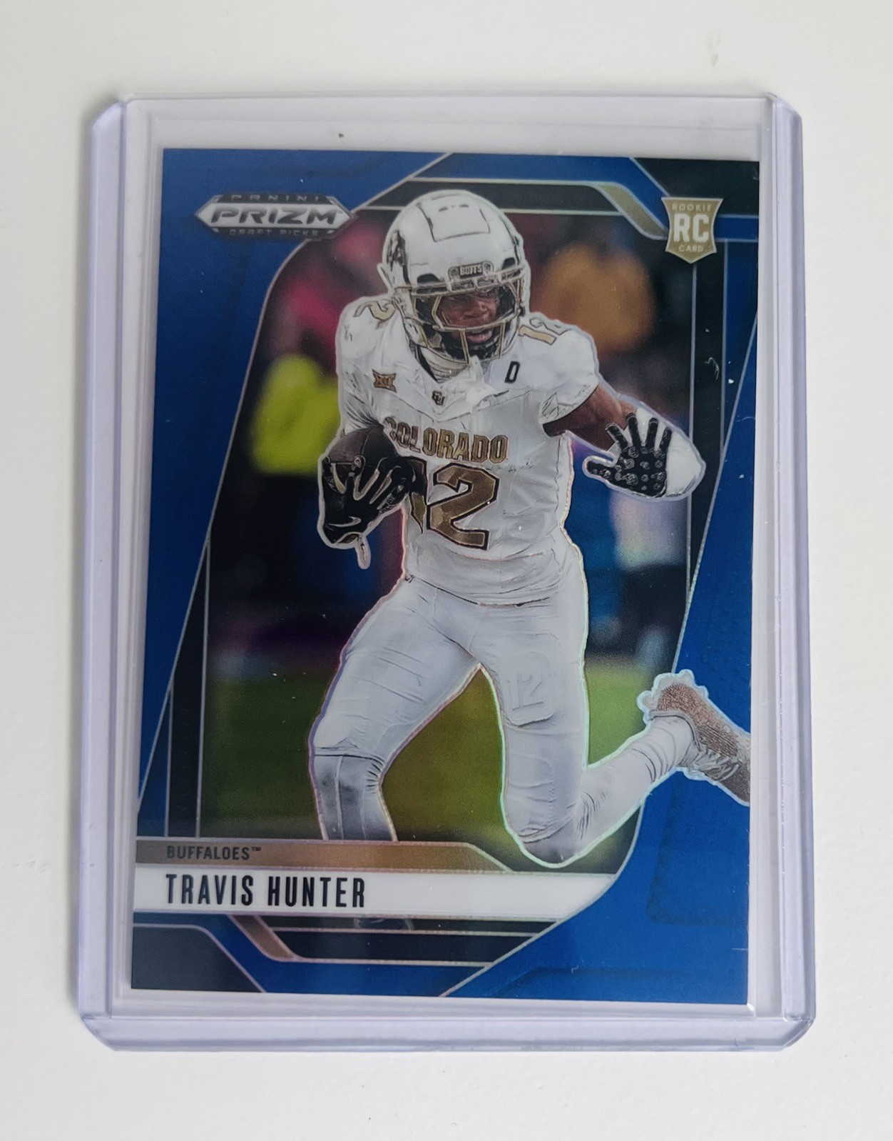 2025 Panini Prizm Draft Picks Travis Hunter #20 Rookie Blue Prizm /249 COLORADO