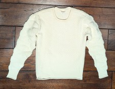 Ohne Titel Women's 100% Wool Tufted Knit Sweater Pullover in Creme Size XS - NWT