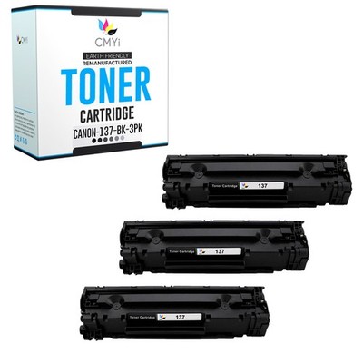 3PK CMYi Replacement Toner 137 Cartridges for Canon imageCLASS D570 MF227 MF229