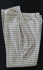 Vintage Express Bleus Plaid Pants Sz 11/12 Poly - Cotton - Spandex