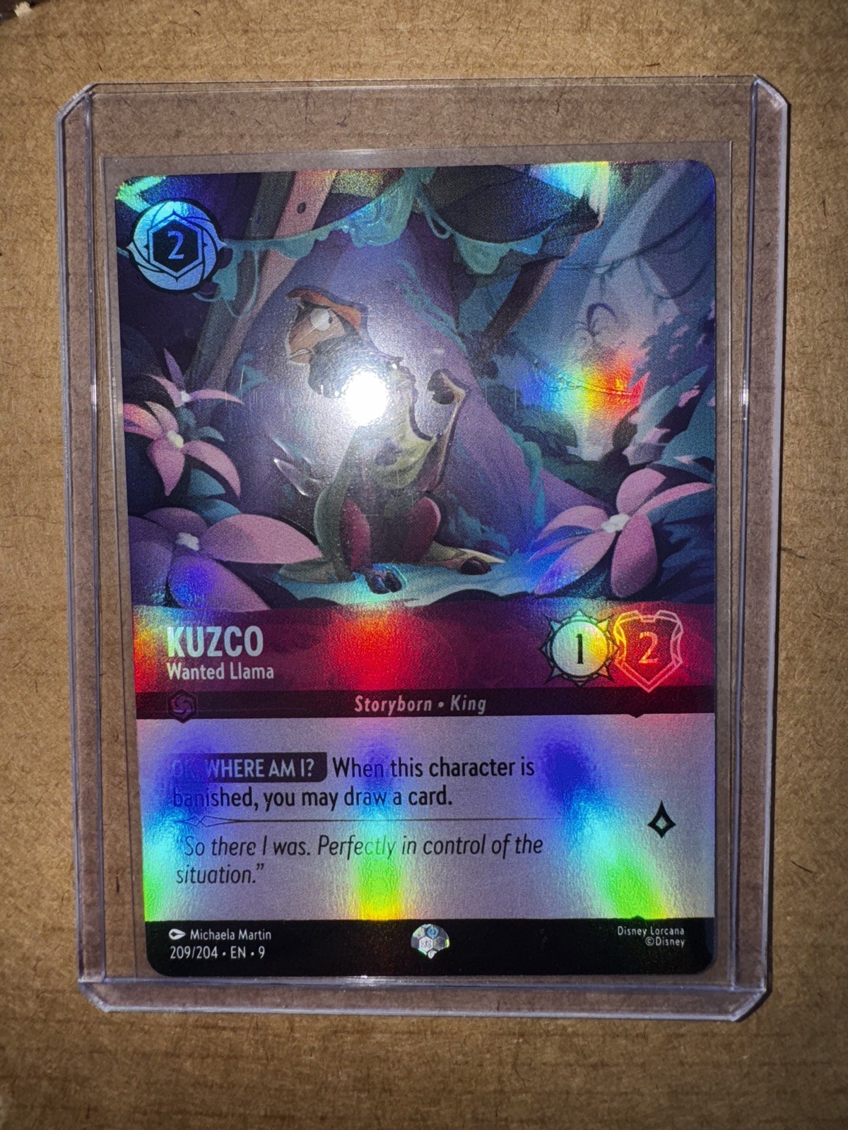Disney Lorcana Fabled Kuzco Wanted Llama Epic 209/204