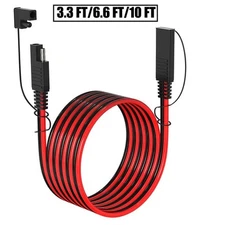 14AWG 3-10FT SAE to SAE Extension Cable 2 Pin Quick Disconnect Wire Harness Cord
