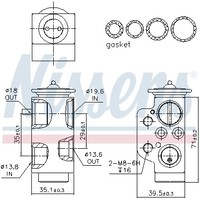 1X Nissens 999319 Expansionsventil Klimaanlage FüR VW Porsche Audi