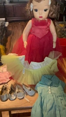 Vintage 1950s Terri Lee 16'' Doll Original Box #1157 Organdy Party Dress+Clothes