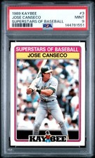 144781551 Jose Canseco 1989 Topps Kay-Bee Superstars of Baseball #3 PSA 9